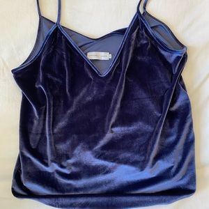 SINCERLY JULES velvet blue large top